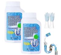 Powerful Pipe Dredging Agent, Drain Clog Remover, 350ml Pipe Unclogging Agent, Kitchen Sink Drain And Pipe Cleaner, Multi-Purpose Pipe Cleaner for Kitchen Bathroom Toilet (2PCS)
