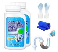 Powerful Pipe Dredging Agent for Kitchen and Toilet Pipelines Dredging Agent, Sink and Drain Cleaner, Unclog Toilet Clog and Sink Drain Cleaner for Kitchen, Bathroom(2pcs)