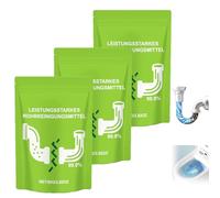 Powerful Pipe Dredging Agent, Powerful Pipeline Dredging Powder, Sink Drain Cleaner Pipe Unblocking, Drain Clog Remover Agent, Quick Cleaning Toilet Tool for Kitchen Bathroom Toilet (3pc)