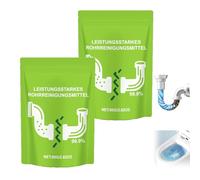 Powerful Pipe Dredging Agent, Powerful Pipeline Dredging Powder, Sink Drain Cleaner Pipe Unblocking, Drain Clog Remover Agent, Quick Cleaning Toilet Tool for Kitchen Bathroom Toilet (2pc)