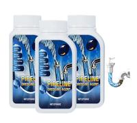 Powerful Pipe Dredging Agent, Sink Drain and Pipeline Dredging Agent, Powerful pipeline dredging agent, Drain Clog Remover Agent, for Kitchen and Toilet Pipelines Quick Cleaning, Simple Use (3pc)