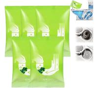 Powerful Pipeline Dredging Powder, Sink Drain Cleaner Pipe Unblocking, Drain Clog Remover Agent, Unclogging Cleaner,Drain Cleaner Powder, Quick Cleaning Toilet Tool for Kitchen Bathroom Toilet (5PC)