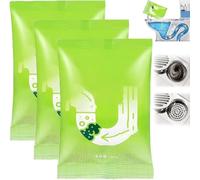 Powerful Pipeline Dredging Powder, Sink Drain Cleaner Pipe Unblocking, Drain Clog Remover Agent, Unclogging Cleaner,Drain Cleaner Powder, Quick Cleaning Toilet Tool for Kitchen Bathroom Toilet (3PC)