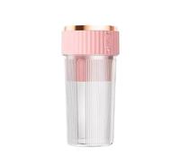 Powerful Plastic Portable Blender 6 Blade Personal Juicer Lightweight USB Portable Juicer For Smoothies Ice Blending Juicing compact(Pale Red)