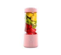 Powerful Plastic Portable Blender Powerful Portable Juicer Cup 6-Blade Personal Juicer For Smoothies Ice Blending Juicing compact(Pale Red)