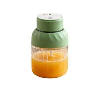 Powerful Plastic Portable Blender With 2 Lids 38 Blades Portable Juicer Cup For Smoothies Ice Blending Juicing 1300ml/45.7oz compact(Grn)