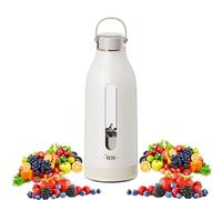 Powerful Portable Blender with USB-C Rechargeable Battery, 400ml, Ice-Crushing 4 Blade Mini Juicer, Lightweight, Easy Clean, Cordless for Home Gym Office Travel Outdoors Smoothies Protein Shakes