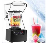 Powerful Professional Smoothie Blender Machine with Quiet Sound Enclosure and Self-Cleaning Blades, Perfect for Making Fruit Shakes, Smoothies, Frozen Drinks, and Home Kitchen Use