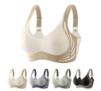 Powerful Push up Seamless Bra 2025 NEW Lifting Anti-Sagging Wireless Push-up Bra Super Gather Full Coverage Bras for Women Strapless Sports Backless Bralettes (UK, Alpha, XXL, Regular, Regular, White)