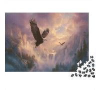 Powerful Raptor Scene Puzzles 1000 Piece Puzzle Challenge Toy Adults And over 12 Years Old Creative Puzzles Educational Challenge Home Decoration Gift 38x26cm/1000pcs