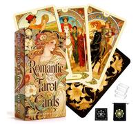 Powerful Romantic Tarot Cards 78 Guided Card Tarot Deck Set | Tarot Cards for Beginners Card with Guidebook, Aesthetic Love Tarot Set with Acrylic Stands & Pouch, Spiritual Gift for Women