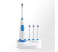 Powerful Rotating Electric Toothbrush All-in-One Rotating Electric Toothbrush Set - Includes 4 Replacement Heads Superior Care of Cleaning, Whitening & Gums-Dentist-Recommended-Blue