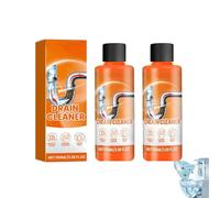 Powerful Sink and Drain Cleaner, 4-in-1 Powerful Pipe Unclogging Liquid, Pipeline Dredging Agent, Unclogging Agent Fast Foaming, Deeply Cleaning for Toilet Kitchen Bathroom Shower (2PC)