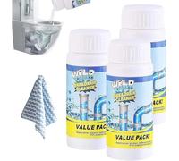 Powerful Sink and Drain Cleaner, Pipe Dredge Deodorant, Sink and Drain Cleaner Powder, Kitchen Clog Cleaner, For Kitchen Bathroom Toilet Shower Deodorizing and Cleansing (3)