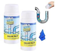 Powerful Sink and Drain Cleaner Powder, Pipe Dredge, Fast Foaming Sink Drain Cleaner, Cleaning Tool Powder Agent for Kitchen Toilet Pipe Dredging (2)