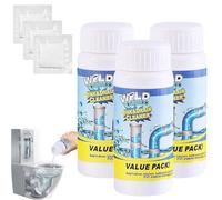 Powerful Sink & Drain Cleaner, Pipe Dredge Deodorant, Sink and drain cleaner Powder, Wild sink and DrainCleaner, Powerful drain cleaner, Wild Pipe Cleaner, For Toilet Kitchen Bathroom Shower (3)