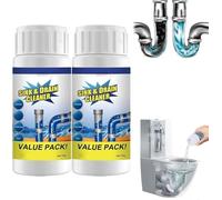 Powerful Sink & Drain Cleaner, Wild Sink Drain Cleaner, Deodorizing and Cleansing, Powerful Pipe Dredging Agent for Kitchen Bathroom Toilet Shower (2PC)