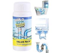 Powerful Sink Foaming Drain Cleaner, Wild Sink and DrainCleaner Powder,Powerful Pipe Dredging Agent,Pipe Dredge Deodorant,drain Clog Remover,drain Unblocker Liquid Heavy Duty for Bathroom Kitchen (1)
