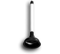 Powerful Sink Plunger with Plastic Handle & Rubber Suction| Large Toilet Plunger Unblocker with Plastic Handle & Red Rubber Sucker | Sink Plungers for Unblocking basins (16" x 6") (Large Black)