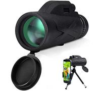 Powerful Smart Phone Telescope with Holder and Adjustable Tripod for Mobile Phone Bird Watching Hiking Camping,80x100 Monocular Telescope, Monocular High Power Waterproof