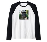 Powerful Sprint Gorilla ON Road Bike Winning THE Race Raglan Baseball Tee