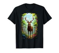 Powerful Stag Buck Deer Male Animal Wildlife Woods T-Shirt