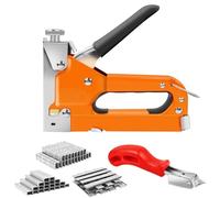 Powerful Staple Gun Set, Professional Tacker, Includes 3000 Nails (Type Door Nails 4-14mm/ U Nails 10-12mm/T Nails 10-12mm), Nail Remover, for DIY, Carpentry, Furniture, Decoration Making