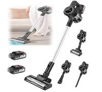 Powerful Stick Vacuum Cleaner for Hardwood Floor Carpet Car Pet Hair, 15KPA Vacuum Cleaner Pet Vacuum Cleaner with 2x3000mAh Batteries, 65 Minute Run Time Hand Held Vacuum Cordless Hoover