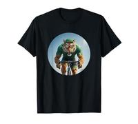 Powerful Tiger ON A Road Bike Ready for THE Sprint T-Shirt