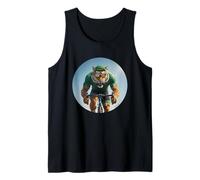 Powerful Tiger ON A Road Bike Ready for THE Sprint Tank Top