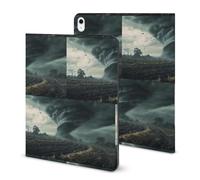 Powerful Tornado Printed Tablet Cases Compatible with iPad Series Pencil Holder Slim Trifold Stand Protective Cover