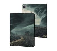Powerful Tornado Printed Tablet Cases Compatible with iPad Series Slim Trifold Stand Protective Cover