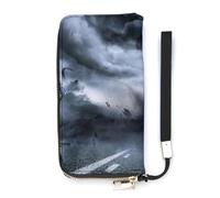Powerful Tornado Slim Wallet for Women Long Purse Cute Clutch Wristlet Handbag Card Holders