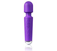Powerful Vibrator for Women | A Very Quiet Waterproof USB Rechargeable Body Massager, Intimate Toy for Ultimate Pleasure | 8 Vibration Speeds with 20 Vibration Patterns (Purple)