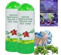 Powerful Water Pur-Ification Tablets,Algae Remover Fish Tank,Water Conditioner For Fish Tanks,Wa-Ter Feature Cleaner,Non Toxic And Fast Portable,For Removes Turbidity&Impurities,Improve Water Quality