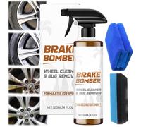 Powerful Wheel and Tire Cleaner Spray, 120ml Brake Bomber Foam for Rims & Tires, All-in-One Car Tire Shine Spray & Rim Cleaner, Wheel Shine for Car Tires (1Pcs)