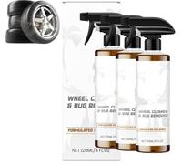 Powerful wheel and tire cleaner spray, car tire shine spray, 120 ml non-destructive coating cleaner, removes stubborn dirt, dust and rust, suitable for maintenance and repair, motorcycles