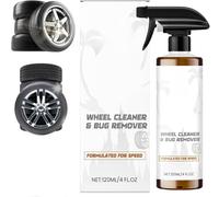 Powerful wheel and tire cleaner spray, car tire shine spray, 120 ml non-destructive coating cleaner, removes stubborn dirt, dust and rust, suitable for maintenance and repair, motorcycles