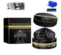 Powerful Wheel Cleaning Refurbish Wax,Wheel Cleaner,High Gloss Rim Wax, Tire Care and Polish Paste, Removes Brake Dust and Grime, Prevents Aging, Leaves Deep Dark Shine for Car Tires (1PC)