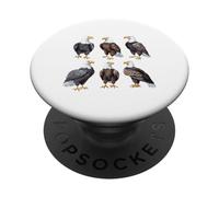 Powerful White Headed Bird of Prey Art Design PopSockets Adhesive PopGrip