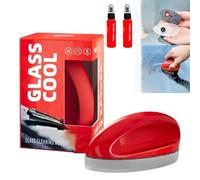 Powerful Windshield Cleaner & Oil Film Remover, Window Glass Cleaner for Auto, ar Glass Cleaning Mouse with Cleaning Tool and Cleaner, Window Glass Cleaner for Auto, Streak-Free Shine (A)