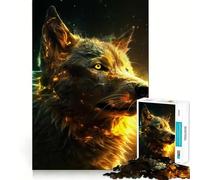 Powerful Wolf And Electric Jigsaw Puzzles 1000 Piece for Teenagers Improve Memory Relaxing Fun Sharp Edge Unique Gift (50x75cm)