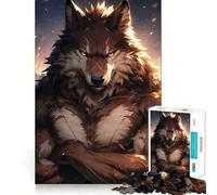 Powerful Wolf Anthro Jigsaw Puzzles 1000 Piece for Teenagers Improve Memory Relaxing Fun Sharp Edge Unique Gift (38x26cm)