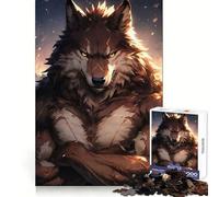 Powerful Wolf Anthro Jigsaw Puzzles 1000 Piece for Teenagers Improve Memory Relaxing Fun Sharp Edge Unique Gift (38x26cm)