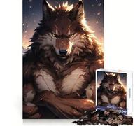 Powerful Wolf Anthro Teenagers 1000 Piece Jigsaw Puzzle Mind Exercise Toy Group Play Precision Cut Festival Gift (50x75cm)
