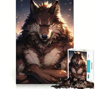 Powerful Wolf Anthro Teenagers 1000 Piece Jigsaw Puzzle Mind Exercise Toy Group Play Precision Cut Festival Gift (50x75cm)