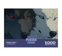Powerful WolfColossal Jigsaw Puzzles for Adults Indomitable Wolf A Vast Collection of 1000 Advanced, Seemingly Impossible Challenging Puzzle Game Pieces - A Majestic Gift for Determined Adult And Youn