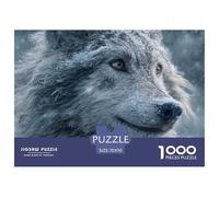 Powerful WolfColossal Jigsaw Puzzles for Adults Indomitable Wolf A Vast Collection of 1000 Advanced, Seemingly Impossible Challenging Puzzle Game Pieces - A Majestic Gift for Determined Adult And Youn
