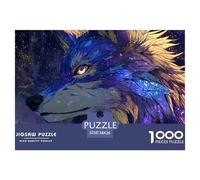 Powerful WolfExpert-Level Jigsaw Puzzles for Adults Indomitable Wolf A 1000-Piece (Advanced) Set of Seemingly Impossible, Hard, And Extremely Difficult Challenging Puzzle Educational Games - The Ultim