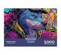 Powerful WolfExpert-Level Jigsaw Puzzles for Adults Indomitable Wolf A 1000-Piece (Advanced) Set of Seemingly Impossible, Hard, And Extremely Difficult Challenging Puzzle Educational Games - The Ultim